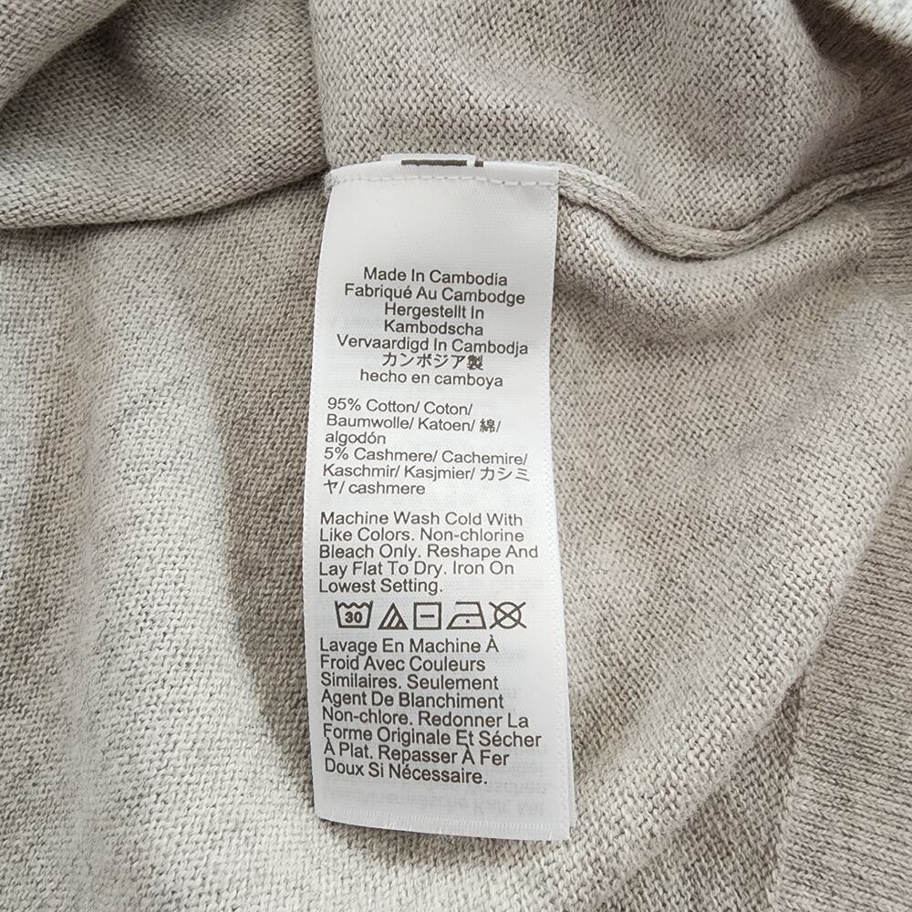 J.Crew Factory NWT Cashmere Blend Polo Sweater Sz 3X Oatmeal Boxy - Picture 6 of 7